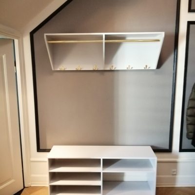 Garderobe møbler Knager, ophæng og skoreol fra din møbelsnedker Mikkel Gulstad snedker københavn